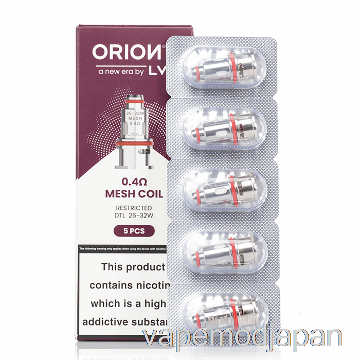 Vape Japan Lve Orion 2 交換用コイル 0.4ohm メッシュコイル